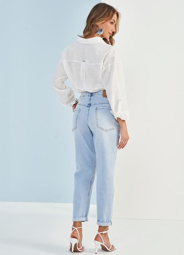 Doce Trama - Calça Jeans Cintura Alta Solar Azul 4