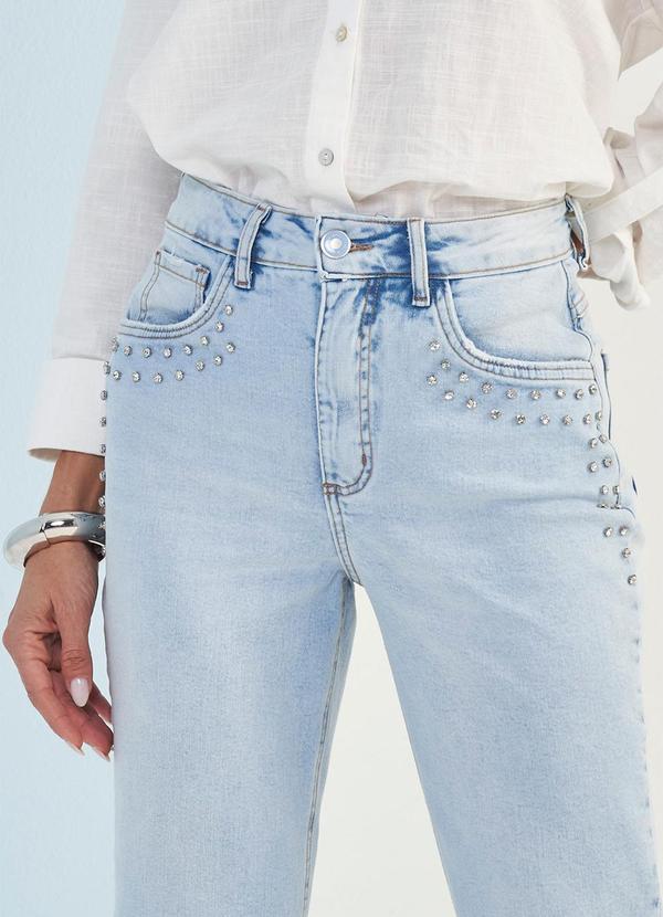 Doce Trama - Calça Jeans Cintura Alta Solar Azul 7