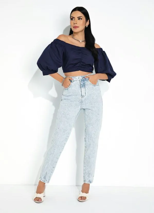 Sawary Jeans - Calça Jeans Clara Mom Jeans com Puídos Sawary 3