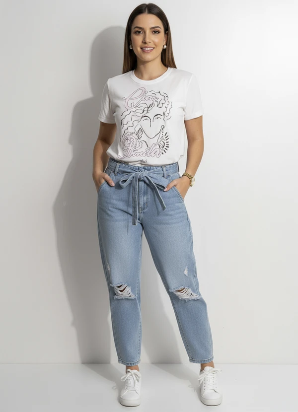 Sawary Jeans - Calça Jeans Clara Slouchy com Faixa Sawary 8