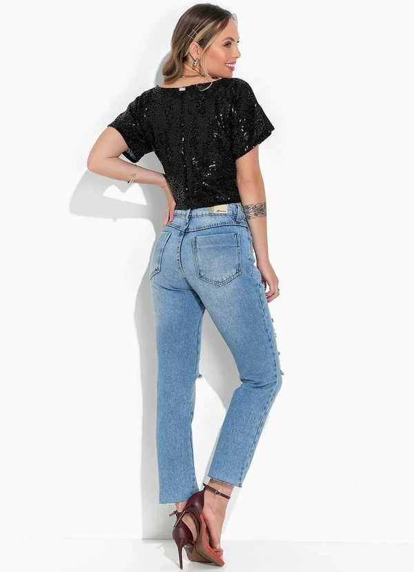 Sawary Jeans - Calça Jeans Claro em Jeans 4