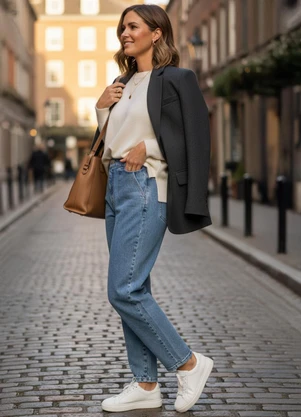 Quintess - Calça Jeans Claro em Jeans - QUINTESS