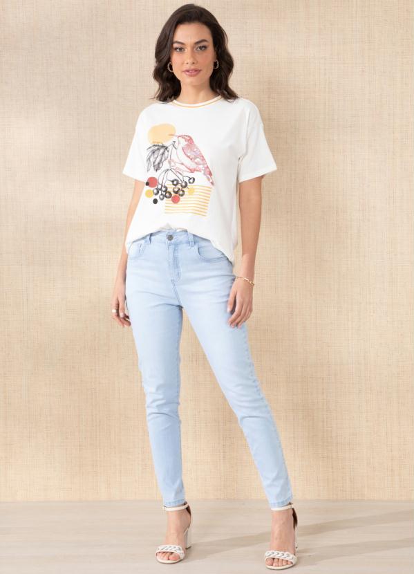 Quintess - Calça Jeans Claro Skinny com Bolsos 3