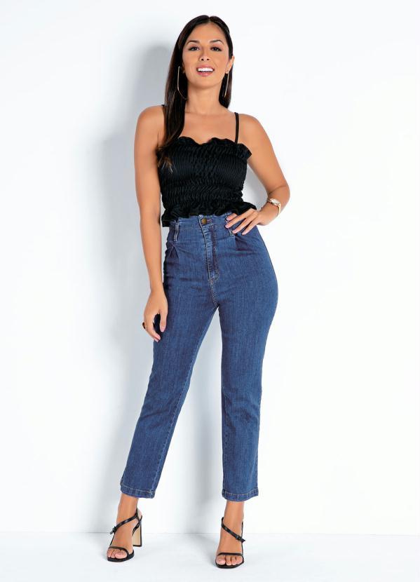 Outlet - Calça Jeans Clochard com Pregas Sawary 2