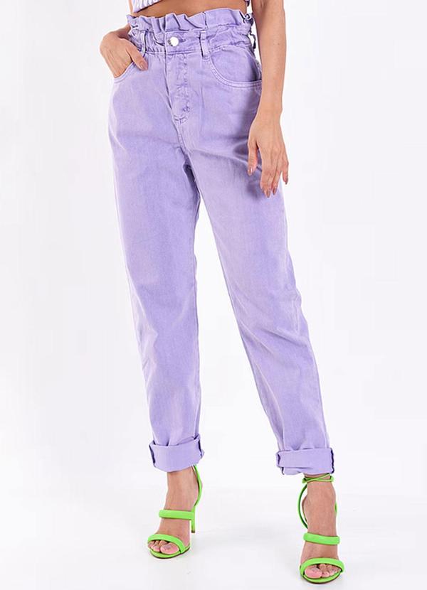 Amo Brand - Calça Jeans Colors Elástico Lilás