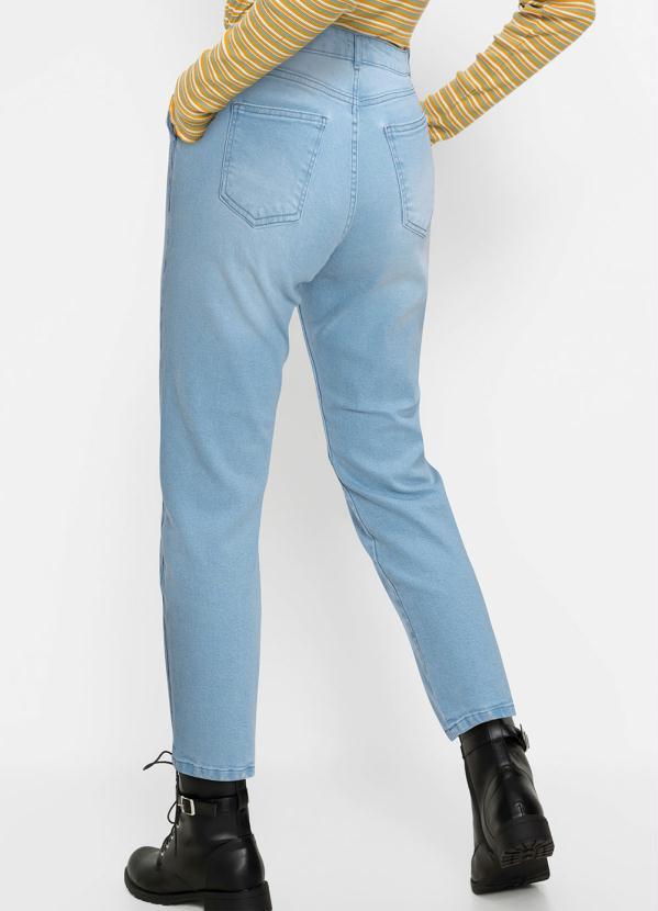 bonprix - Calça Jeans com Bolso Azul Claro 1