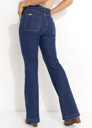 Quintess - Calça Jeans com Bolsos Funcionais e Faixa - QUINTESS