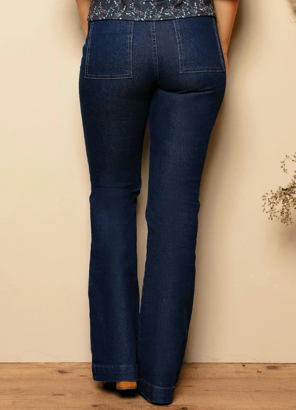 Quintess - Calça Jeans com Bolsos Funcionais e Faixa 9
