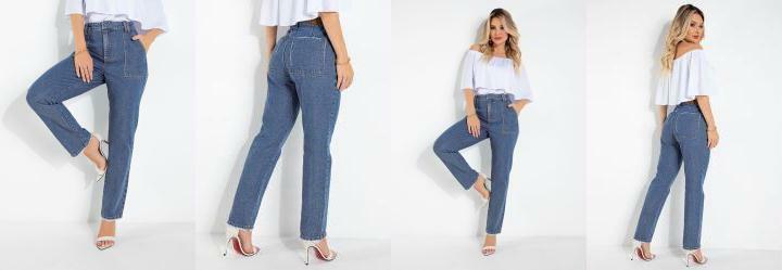 Cal�a Jeans com Bolsos Funcionais Sawary