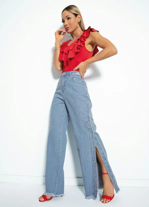 Sawary Jeans - Calça Jeans com Botões nas Fendas Sawary 3