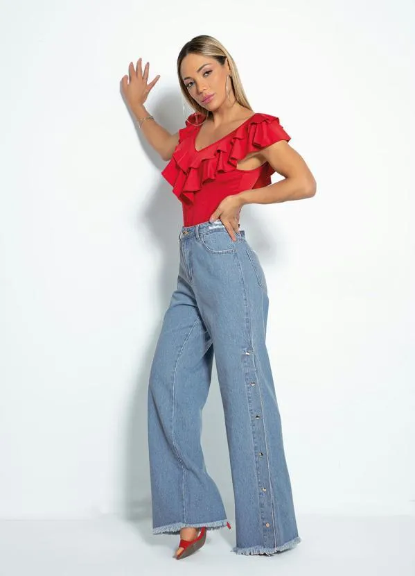 Sawary Jeans - Calça Jeans com Botões nas Fendas Sawary 4