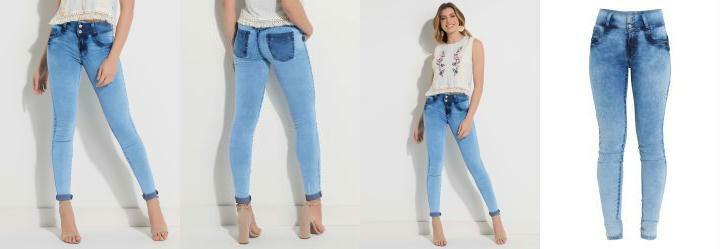 Cala Jeans com Cintura Mdia