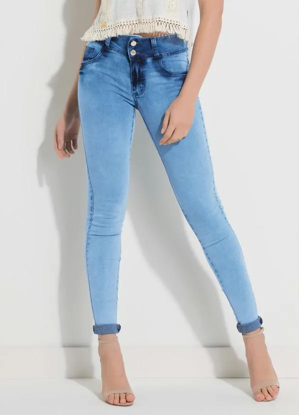 Quintess - Calça Jeans com Cintura Média