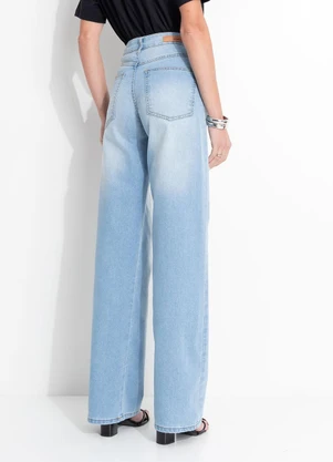 Colcci - Calça Jeans com Elastano Wide Leg Juliette Azul - COLCCI