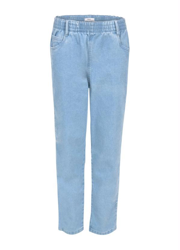 bonprix - Calça Jeans com Elástico no Cós Azul Claro 8