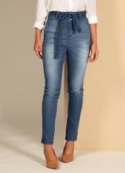 Cala Jeans com Faixa para Amarrar