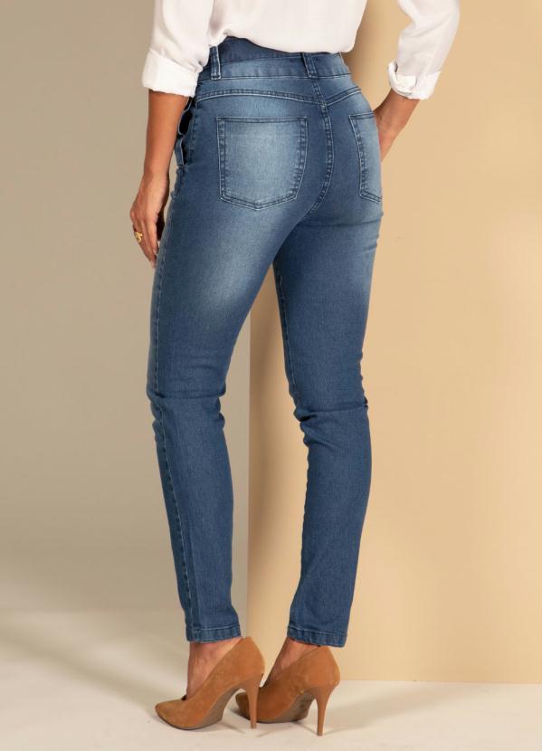 Quintess - Calça Jeans com Faixa para Amarrar 2