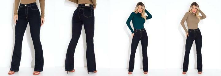 Cal�a Jeans Escura Boot Cut Sawary