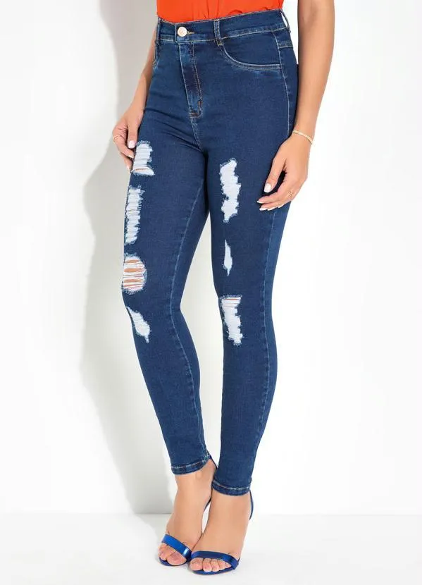 Sawary Jeans - Calça Jeans Escura Hot Pants Sawary