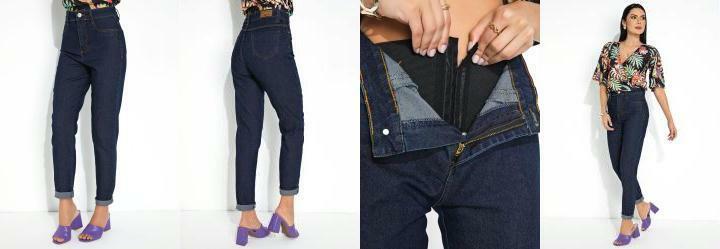 Cal�a Jeans Escura Super Lipo B�sica Sawary