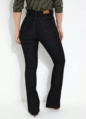 Sawary Jeans - Calça Jeans Escura Super Lipo Boot Cut Sawary - SAWARY JEANS