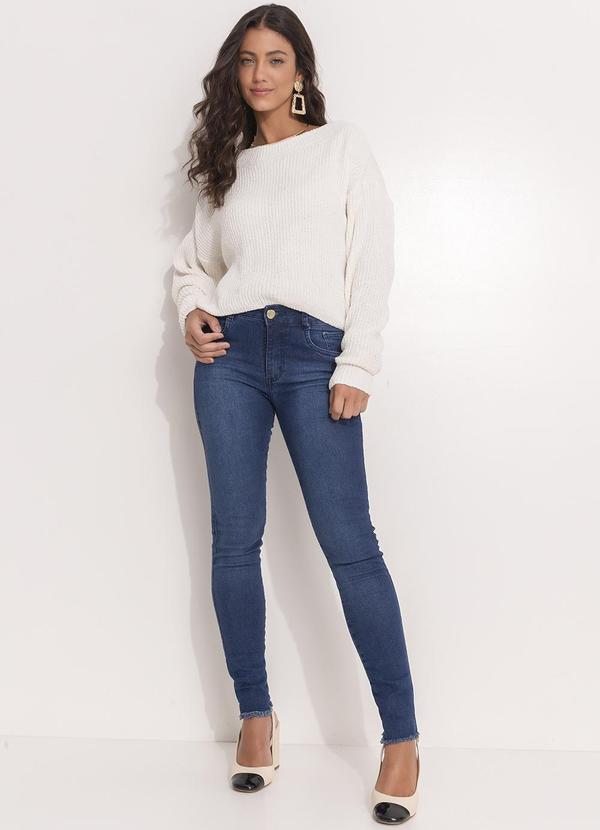 Quintess - Calça Jeans Escuro em Jeans 3