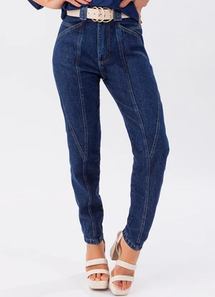 Quintess - Calça Jeans Escuro em Jeans - QUINTESS