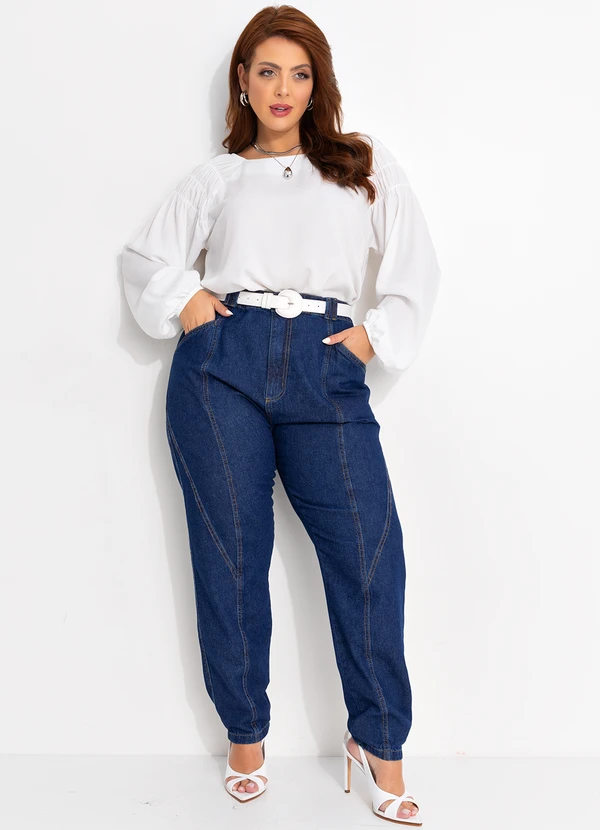 Quintess - Calça Jeans Escuro em Jeans 5