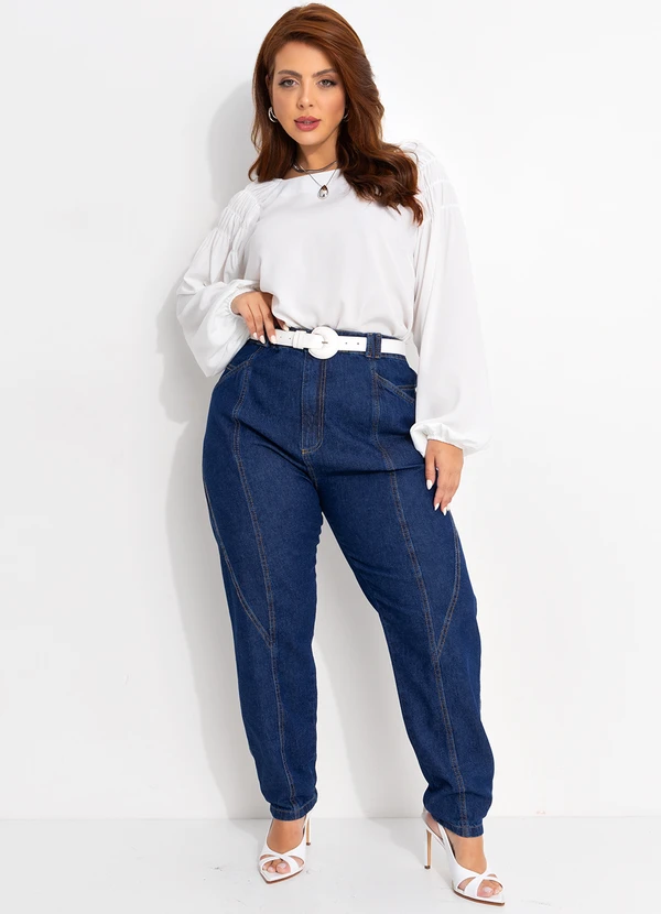 Quintess - Calça Jeans Escuro em Jeans 3