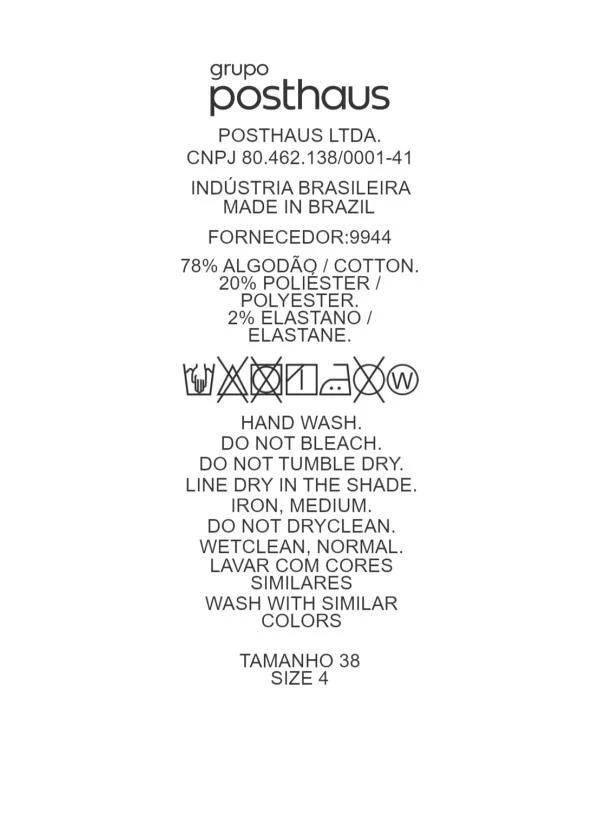 Quintess - Calça Jeans Reta Cintura Alta com Botões Frontais e Bolsos Quadrados 8