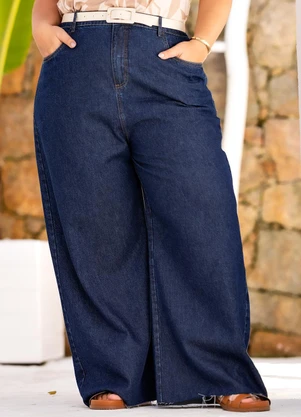 Quintess - Calça Jeans Escuro em Jeans - QUINTESS