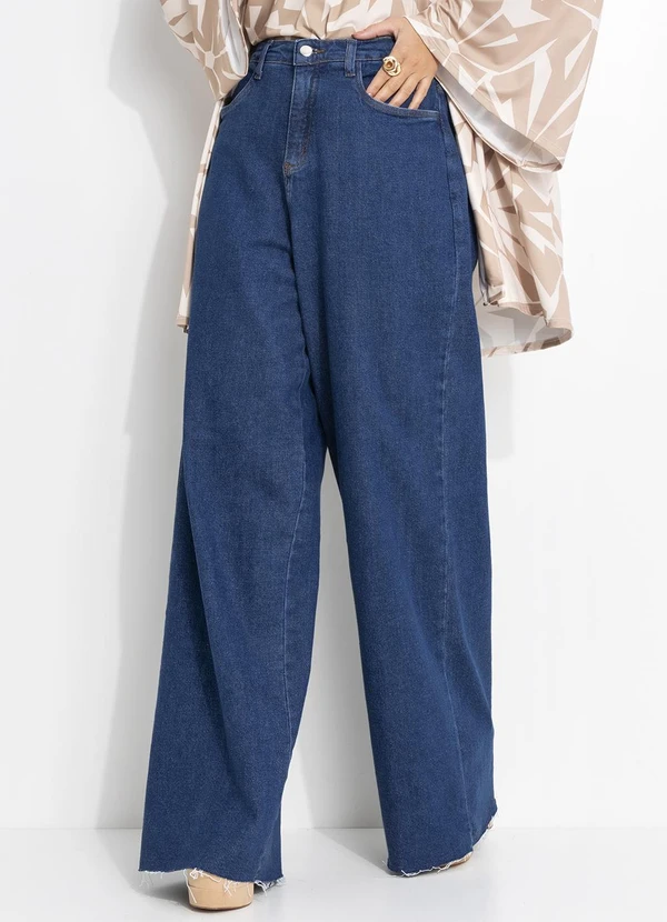 Quintess - Calça Jeans Escuro em Jeans