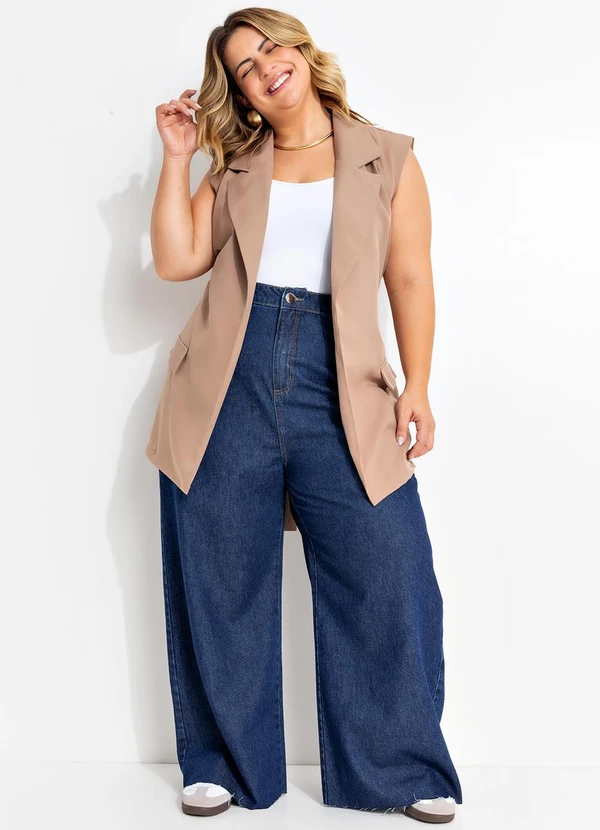 Quintess - Calça Jeans Escuro em Jeans 11