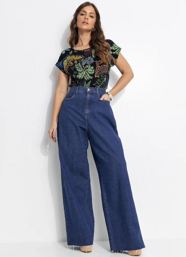 Quintess - Calça Jeans Escuro em Jeans 6