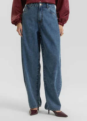 Dianna - Calça Jeans Feminina Barrel em Cotton Azul - DIANNA