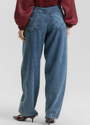 Dianna - Calça Jeans Feminina Barrel em Cotton Azul - DIANNA