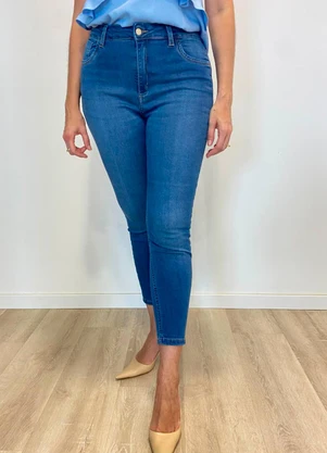 Rafree - Calça Jeans Feminina Cigarrete  Azul Médio - RAFREE