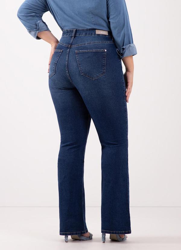 Lunender Mais Mulher - Calça Jeans Flare Cintura Alta e Elastano Azul 2