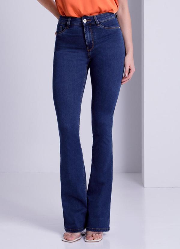 Lunender - Calça Jeans Flare Cintura Média Fit For Me Azul