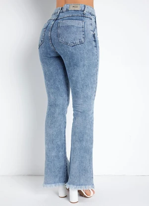 Sawary Jeans - Calça Jeans Flare com Fenda Frontal Sawary - SAWARY JEANS
