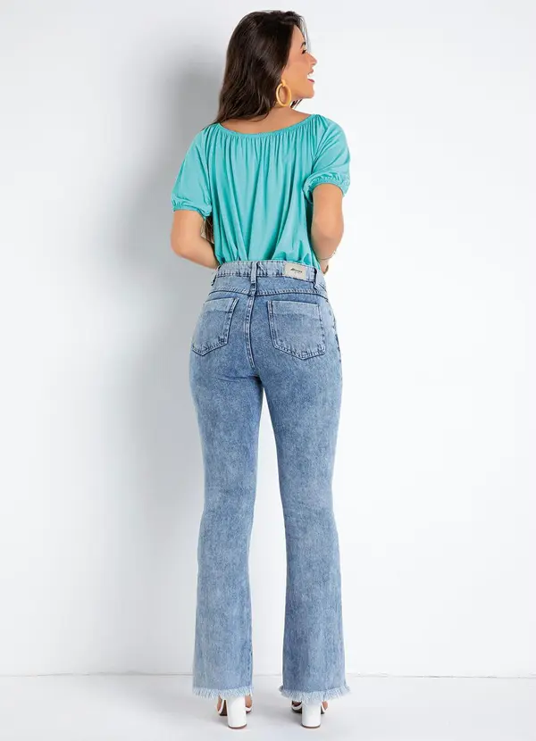 Sawary Jeans - Calça Jeans Flare com Fenda Frontal Sawary 5