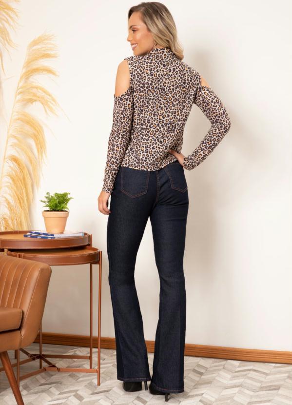Quintess - Calça Jeans Flare com Vinco 8