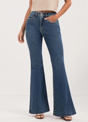 Lunender - Calça Jeans Flare para Pequenas Azul - LUNENDER