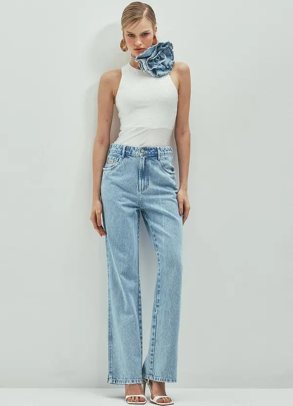 Lança Perfume - Calça Jeans Full Length High Azul 3