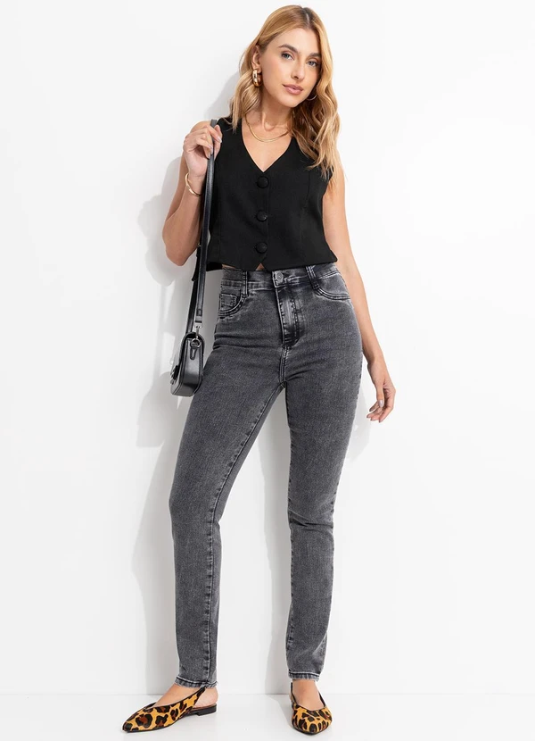 Sawary Jeans - Calça Jeans Hot Pants Cinza 8