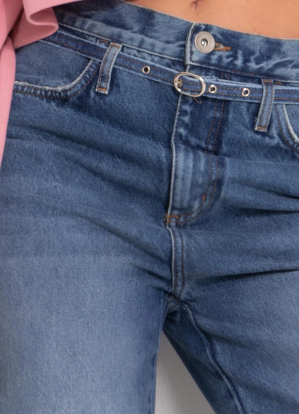 Colcci - Calça Jeans Leoni Low com Cinto Azul 8