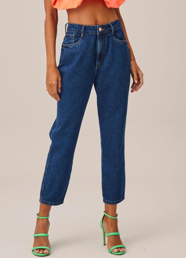 Lança Perfume - Calça Jeans Luna Mom Super High Azul