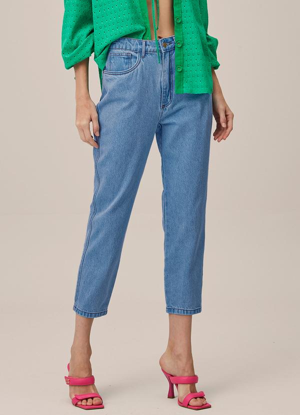 Lança Perfume - Calça Jeans Luna Mom Super High Azul