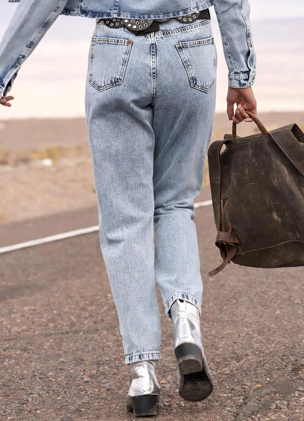 Quintess - Calça Jeans Cigarrete Cintura Alta 100% Algodão com Bolsos 10