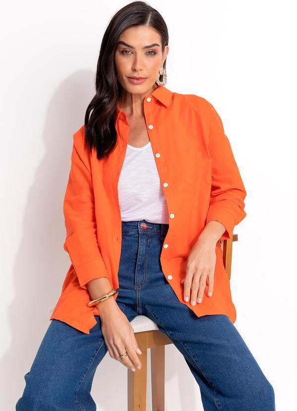 Quintess - Calça Jeans Reta Soltinha Cintura Alta com Elastano Azul Médio 10